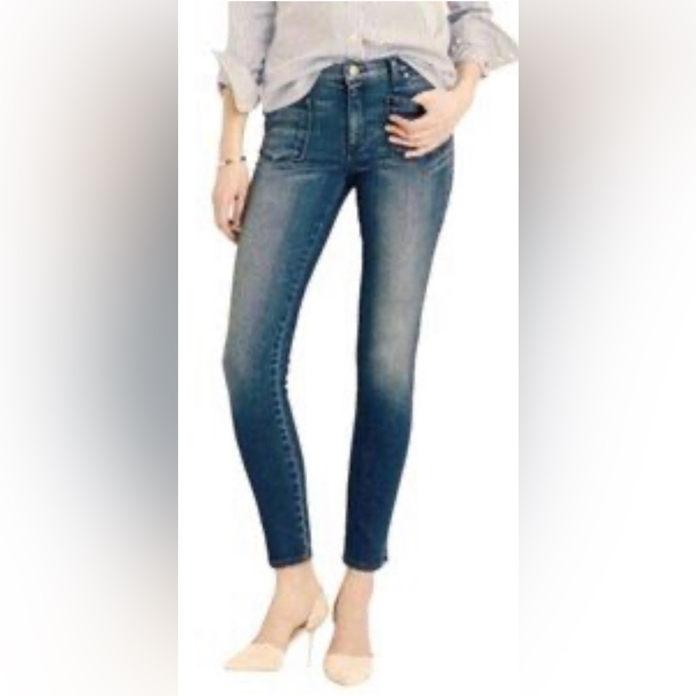 McGuire Inez‎ Patch Slim Blue Jeans in Lighthouse Wash, Size 27
